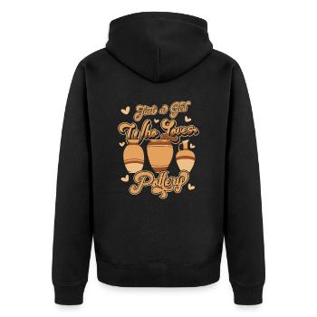 Poterie Poterie Argile Céramique Poterie - Veste à capuche bio Premium Unisexe - noir - Dos - Nico (187cm)
