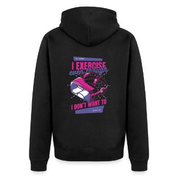 VR Virtual Reality Gaming Gamer Video Games - Unisex Premium Organic Zip Hoodie - black - Back - Nico (187cm)