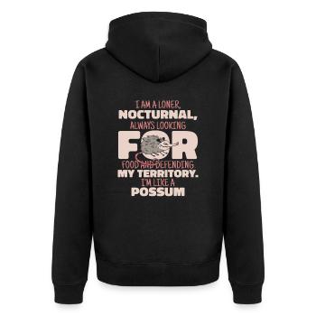Opossum opossum animal - Veste à capuche bio Premium Unisexe - noir - Dos - Nico (187cm)