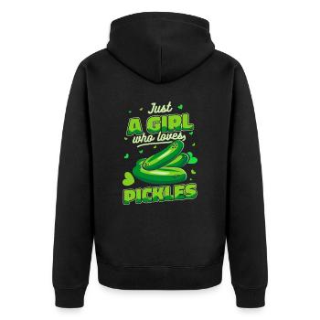 Cucumber Cucumber Cucumber Cucumber Food Dill - Unisex Premium Organic Zip Hoodie - black - Back - Nico (187cm)
