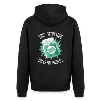 Cucumber Cucumber Cucumber Cucumber Food Dill - Unisex Premium Organic Zip Hoodie - black - Back - Nico (187cm)