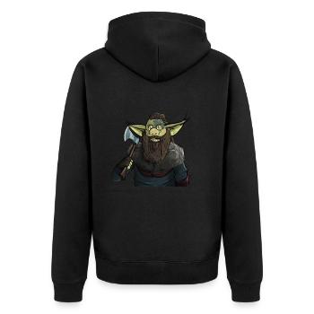 Gast viking - Veste à capuche bio Premium Unisexe - noir - Dos - Nico (187cm)
