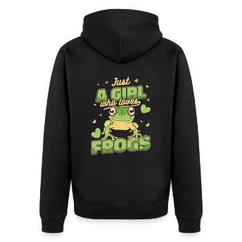 Crapaud grenouille - Veste à capuche bio Premium Unisexe - noir - Dos - Nico (187cm)