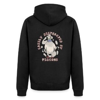 Pigeon Pigeons Animal Oiseau - Veste à capuche bio Premium Unisexe - noir - Dos - Nico (187cm)