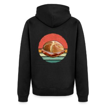Leberkäs Bayern Leberkas Semmel Fleischkäse - Veste à capuche bio Premium Unisexe - noir - Dos - Nico (187cm)