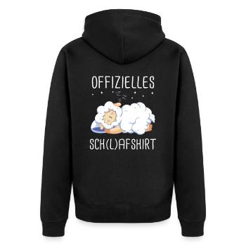 Schafe Schafherde Bauernhof Landwirt Schäfer - Unisex Premium Bio Zip Hoodie - Schwarz - Hinten - Nico (187cm)