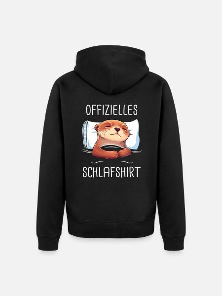Otter Seeotter - Unisex Premium Bio Zip Hoodie - Schwarz