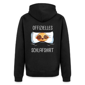Erdmännchen Scharrtier Tier - Unisex Premium Bio Zip Hoodie - Schwarz - Hinten - Nico (187cm)