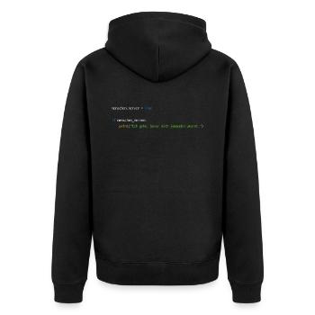 Programmierer Informatiker Nerd Softwareingenieur - Unisex Premium Bio Zip Hoodie - Schwarz - Hinten - Nico (187cm)