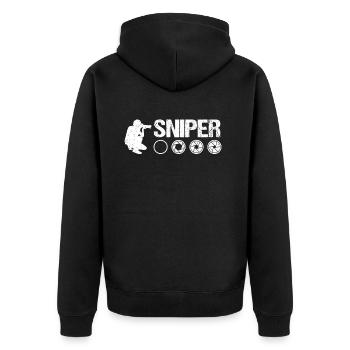 Photographer Photography - Unisex Premium Organic Zip Hoodie - black - Back - Nico (187cm)