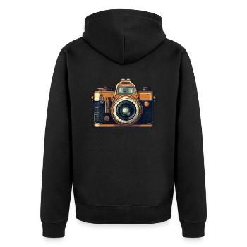 Photographer Photography - Unisex Premium Organic Zip Hoodie - black - Back - Nico (187cm)