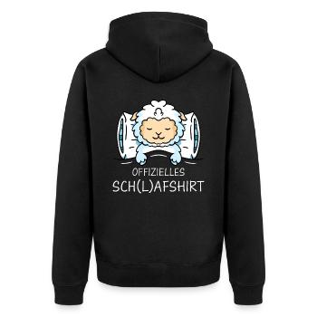Schafe Schafherde Bauernhof Landwirt Schäfer - Unisex Premium Bio Zip Hoodie - Schwarz - Hinten - Nico (187cm)