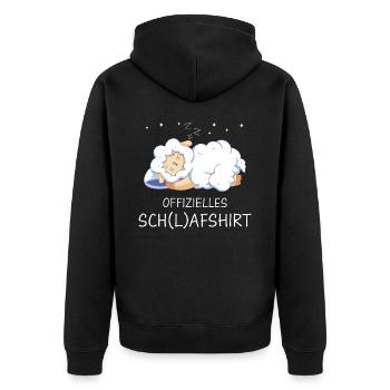 Schafe Schafherde Bauernhof Landwirt Schäfer - Unisex Premium Bio Zip Hoodie - Schwarz - Hinten - Nico (187cm)