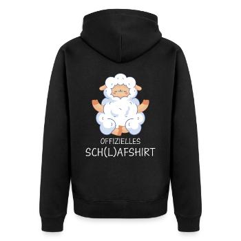 Schafe Schafherde Bauernhof Landwirt Schäfer - Unisex Premium Bio Zip Hoodie - Schwarz - Hinten - Nico (187cm)