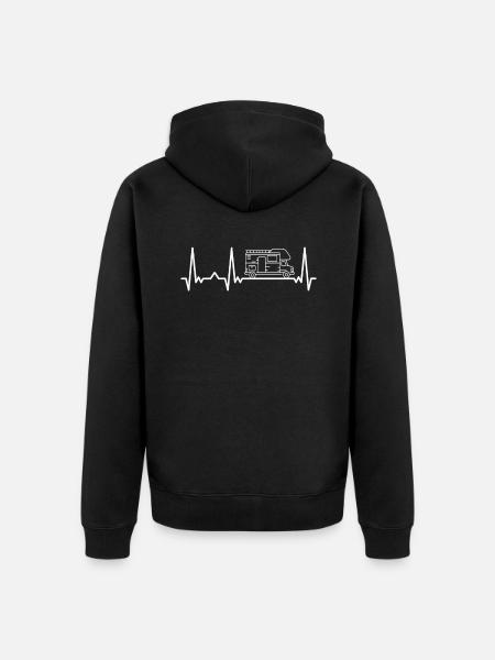 Camping Caravan Camper - Unisex Premium Organic Zip Hoodie - black