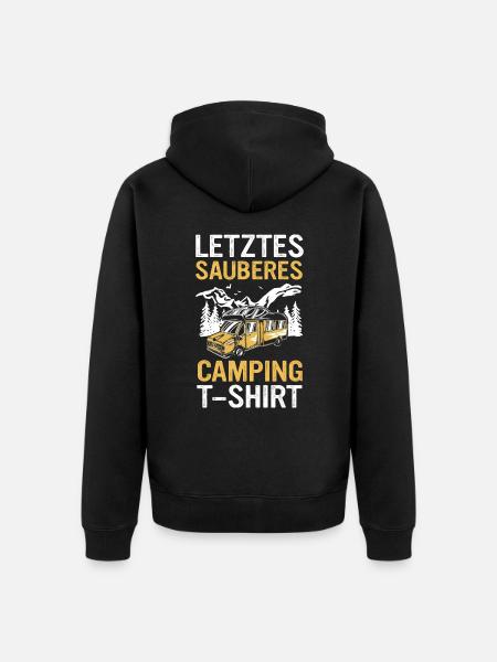 Camping Wohnwagen Camper - Unisex Premium Bio Zip Hoodie - Schwarz