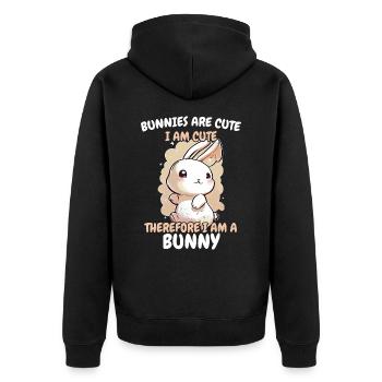 Lapin Lapin Animal Lapin - Veste à capuche bio Premium Unisexe - noir - Dos - Nico (187cm)