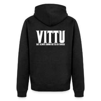 La merde sonne toujours mieux en finnois Lustig Spruch - Veste à capuche bio Premium Unisexe - noir - Dos - Nico (187cm)