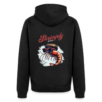 Crevettes, le meilleur jeu de mots - Veste à capuche bio Premium Unisexe - noir - Dos - Nico (187cm)