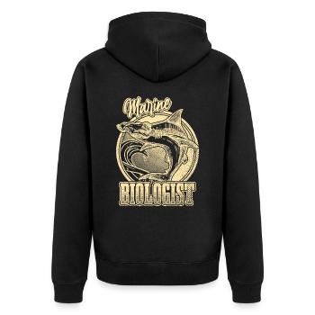 Biologiste marin Requin-marteau Biologie marine - Veste à capuche bio Premium Unisexe - noir - Dos - Nico (187cm)