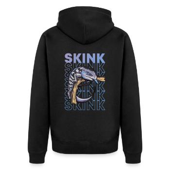 Blue Tongue Skink Propriétaire Retro 80's Style - Veste à capuche bio Premium Unisexe - noir - Dos - Nico (187cm)