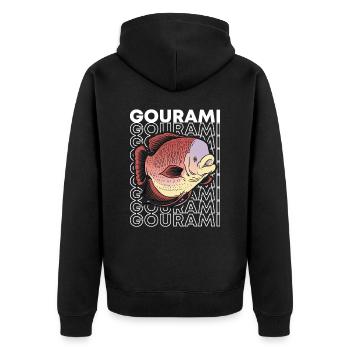 Giant Gourami Fish 80's Monster Fish Keeper - Unisex Premium Bio Zip Hoodie - Schwarz - Hinten - Nico (187cm)
