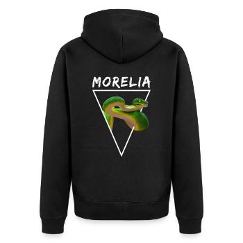 Green Tree Python Morelia Viridis Snake Owner - Unisex Premium Organic Zip Hoodie - black - Back - Nico (187cm)