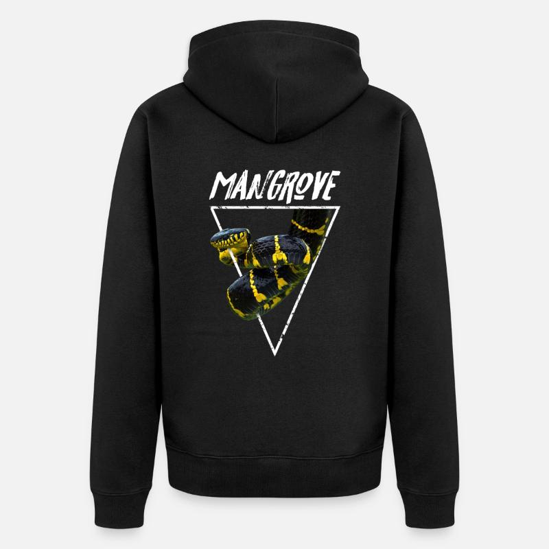 Mangrovenschlangen-Gift-Schlangenpfleger - Unisex Premium Bio Zip Hoodie - Schwarz