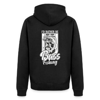 Je préférerais être l’achigan pêcher drôle pêcheur - Veste à capuche bio Premium Unisexe - noir - Dos - Nico (187cm)