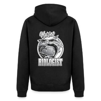 Biologiste marin Requin-marteau Biologie marine - Veste à capuche bio Premium Unisexe - noir - Dos - Nico (187cm)