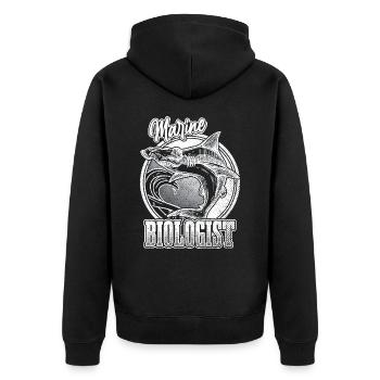 Biologiste marin Requin-marteau Biologie marine - Veste à capuche bio Premium Unisexe - noir - Dos - Nico (187cm)