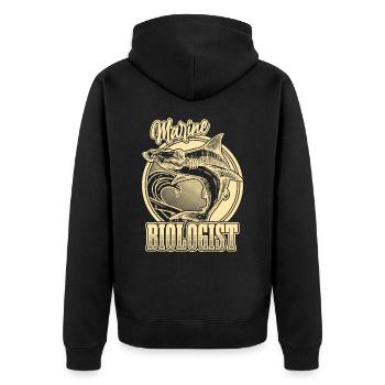Biologiste marin Requin-marteau Biologie marine - Veste à capuche bio Premium Unisexe - noir - Dos - Nico (187cm)