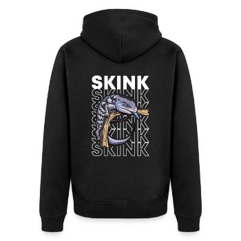 Blue Tongue Skink Propriétaire Retro 80's Style - Veste à capuche bio Premium Unisexe - noir - Dos - Nico (187cm)