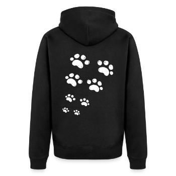 J aime mon chien - Veste à capuche bio Premium Unisexe - noir - Dos - Nico (187cm)