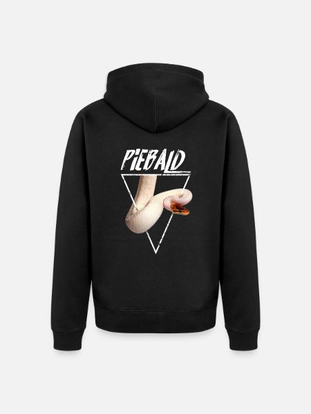 Piebald Ball Python Reptile Keeper - Unisex Premium Organic Zip Hoodie - black