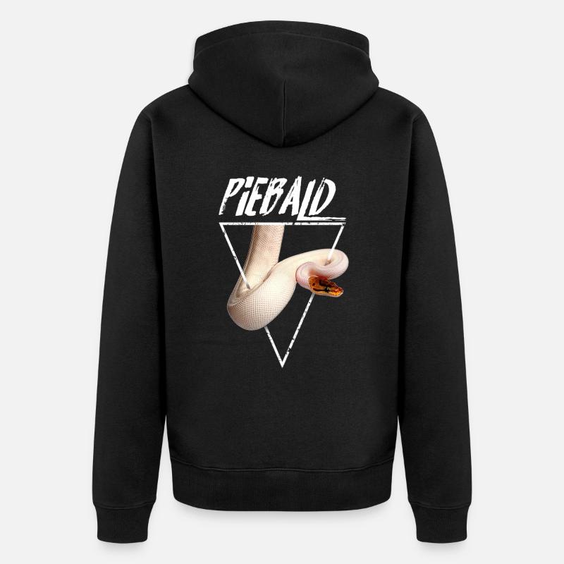 Piebald Ball Python Reptilienpfleger - Unisex Premium Bio Zip Hoodie - Schwarz