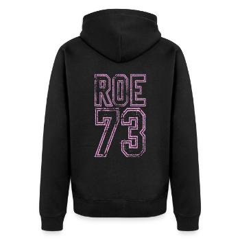 Women A Choice & Defend Roe v Wade 1973 - Unisex Premium Organic Zip Hoodie - black - Back - Nico (187cm)