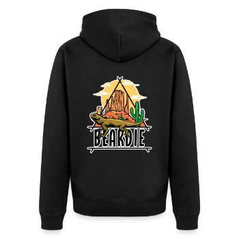 Bearded Dragon Owner Beardie Keeper - Unisex Premium Organic Zip Hoodie - black - Back - Nico (187cm)