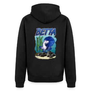 Betta Fish Aquarium pour les pisciculteurs - Veste à capuche bio Premium Unisexe - noir - Dos - Nico (187cm)