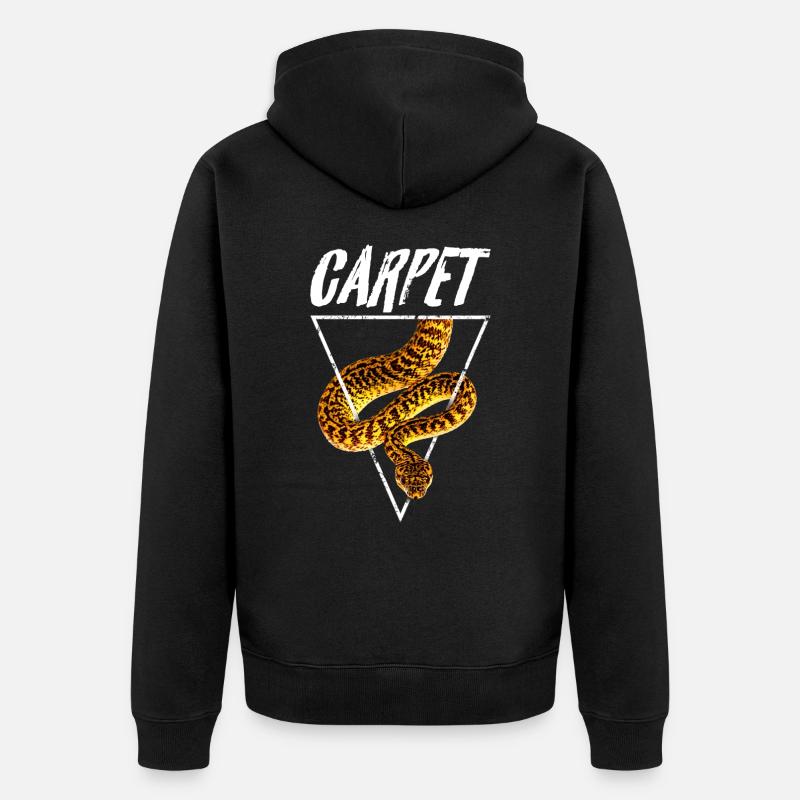 Tapis Python Retro Snake Propriétaire - Veste à capuche bio Premium Unisexe - noir