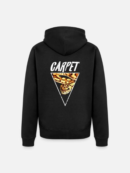 Carpet Python Owner Reptile Keeper - Unisex Premium Organic Zip Hoodie - black