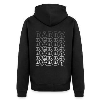 Papa Rétro Vintage Fête des Pères - Veste à capuche bio Premium Unisexe - noir - Dos - Nico (187cm)