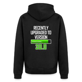 30. Geburtstag von IT-Mitarbeitern PC-Spiele - Unisex Premium Bio Zip Hoodie - Schwarz - Hinten - Nico (187cm)