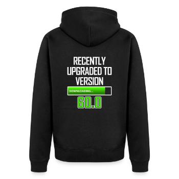 IT-Mitarbeiter 60. Geburtstag PC-Spiele - Unisex Premium Bio Zip Hoodie - Schwarz - Hinten - Nico (187cm)