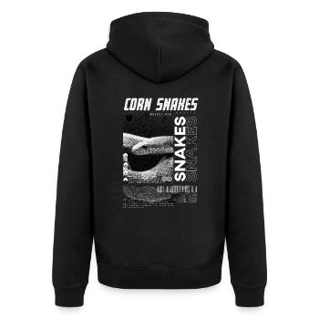 Corn Snake Modern Streetwear Reptile Keeper - Veste à capuche bio Premium Unisexe - noir - Dos - Nico (187cm)