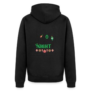 O Holy Night - Unisex Premium Bio Zip Hoodie - Schwarz - Hinten - Nico (187cm)
