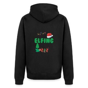 Je suis si joyeux Elfing - Veste à capuche bio Premium Unisexe - noir - Dos - Nico (187cm)