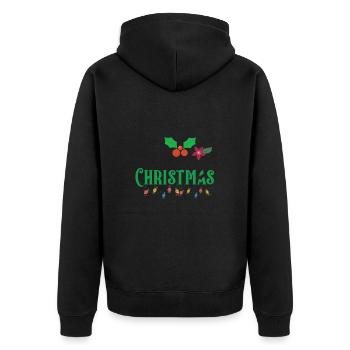 Joyeux Noël Candy Light - Veste à capuche bio Premium Unisexe - noir - Dos - Nico (187cm)