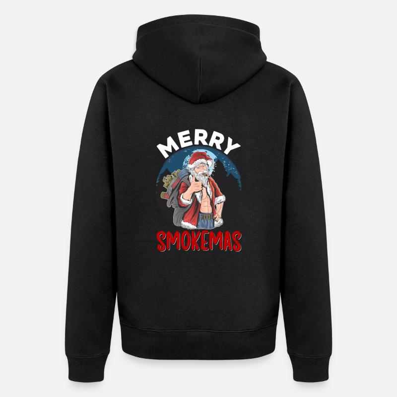 joyeux Smokemas - Veste à capuche bio Premium Unisexe - noir
