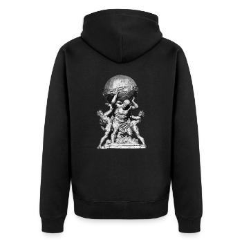 Griechische Mythologie Antikes Griechenland Griechische Götter - Unisex Premium Bio Zip Hoodie - Schwarz - Hinten - Nico (187cm)